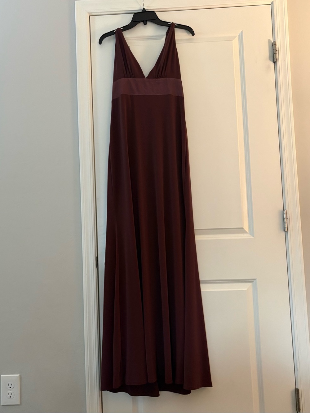Max & Cleo Women’s Deep Brown V-Neck Maxi Dress
